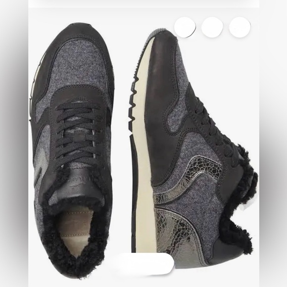 Voile Blanche Shoes - VOILE BLANCHE JULIA FUR SNEAKER BLACK SUEDE size 38